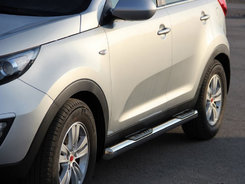 Бічні труби (2 шт., нерж.) для Kia Sportage 2010-2015 рр