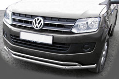 Передняя защита ST017 (нерж) 60/42 мм для Volkswagen Amarok 2010-2022 гг