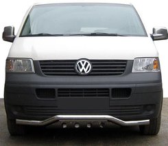 Нижня губа хвиля-гриль ST007-1 (нерж) для Volkswagen T5 Multivan 2003-2010рр