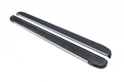 Бокові пороги Maya V1 (2 шт., Алюміній) для Jeep Cherokee KL 2013-2024 рр