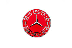 Заглушка замість емблеми на капот Mercedes (червона, 57мм) для Тюнінг Mercedes