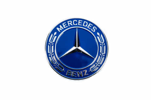 Заглушка замість емблеми на капот Mercedes (синя, 57мм) для Тюнінг Mercedes