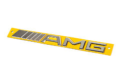 Mercedes Шильдик AMG пластик хром (20см)