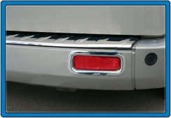 Окантовка задніх рефлекторів (2 шт, нерж.) Carmos - Турецька сталь для Ford Custom 2013-2022 рр