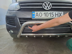 Кенгурятник WT003 (нерж) для Volkswagen Touareg 2010-2018 