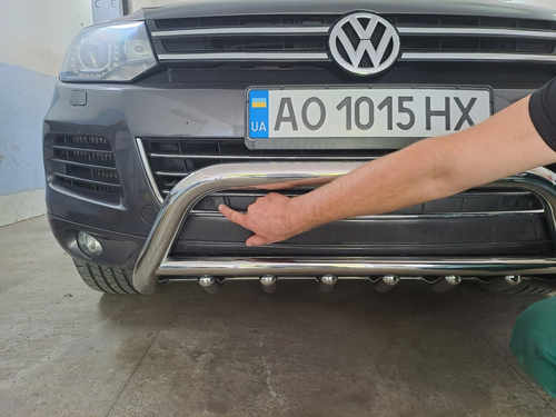 Кенгурятник WT003 (нерж) для Volkswagen Touareg 2010-2018 