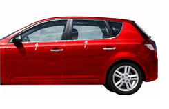 Окантовка вікон (4 шт., нерж.) для Kia Ceed 2007-2012 рр.