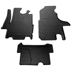 Резиновые коврики (3 шт, Stingray) Premium - без запаха резины для Nissan Interstar 2004-2010 гг.