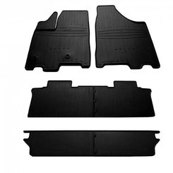 Резиновые коврики 7 мест (3 ряда, Stingray Premium) Копия для Toyota Sienna 2010-2019 гг.