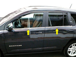 Нижня окантовка вікон (нерж) для Jeep Compass 2006-2016 років.