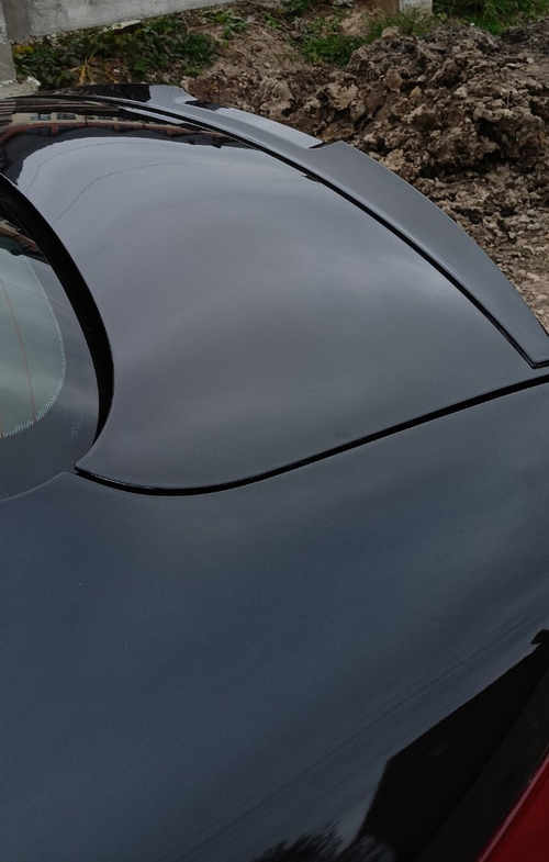 Спойлер LIP (Sunplex, чорний) для Renault Fluence 2009↗ мм.