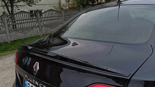 Спойлер LIP (Sunplex, чорний) для Renault Fluence 2009↗ мм.