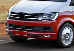 Накладки на решітку бампера 3 шт. (нерж.) для VW T6 Transporter 2015+