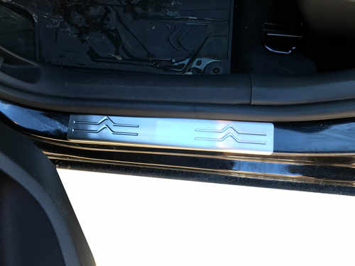 Хром нак-ки на дверні пороги (нерж.) для Citroen C4 2010+
