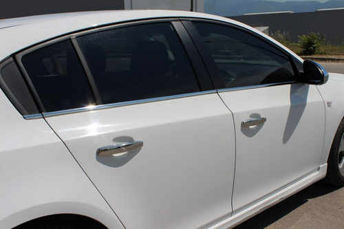 Хром накладки на нижні молдинги стекол (нерж.) 6 шт. (HB) Omsa для Cruze 2011+