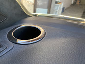 Накладка на підсклянник (2 шт., чорний хром) для Volkswagen T6 2015↗, 2019↗ мм.