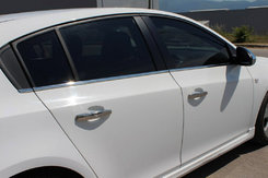 Хром накладки для Chevrolet Cruze SD окантовка вікон нерж Carmos (Туреччина)
