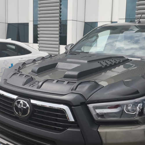Накладка на капот V2 (ABS) для Toyota Hilux 2015↗ мм.