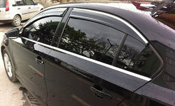 Ветровики с хромом (4 шт, Sunplex Chrome) для Volkswagen Jetta 2011-2018 гг.