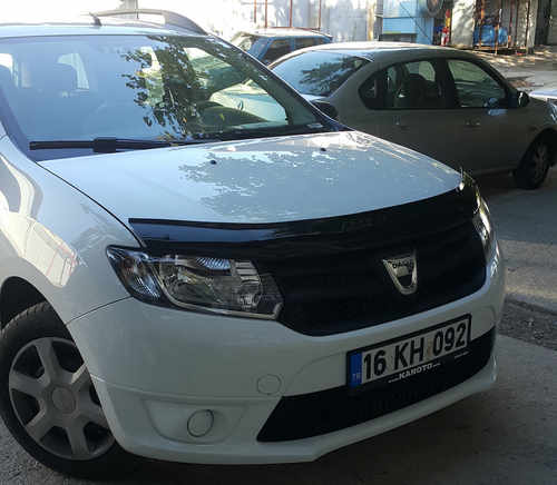 Дефлектор капота (EuroCap) для Dacia Logan III 2013↗ мм.