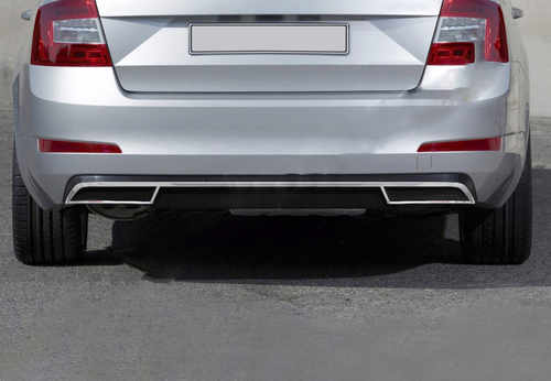 Накладки на задній дифузор обведення (нерж) для Skoda Octavia A7 2013-
