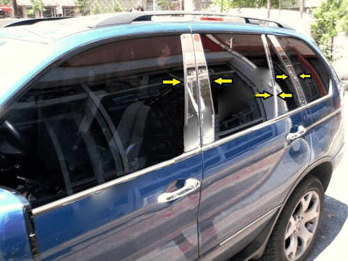 Хром накладки для BMW X5 (1999-2007) хром на стійки Carmos (Туреччина)
