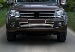 Решітка в бампер (нерж) для Volkswagen Amarok