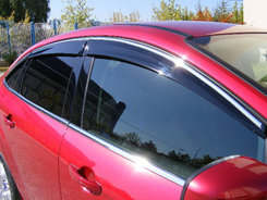 Ветровики с хромом (4 шт, Niken) для Honda Civic Sedan VIII 2006-2011 гг.