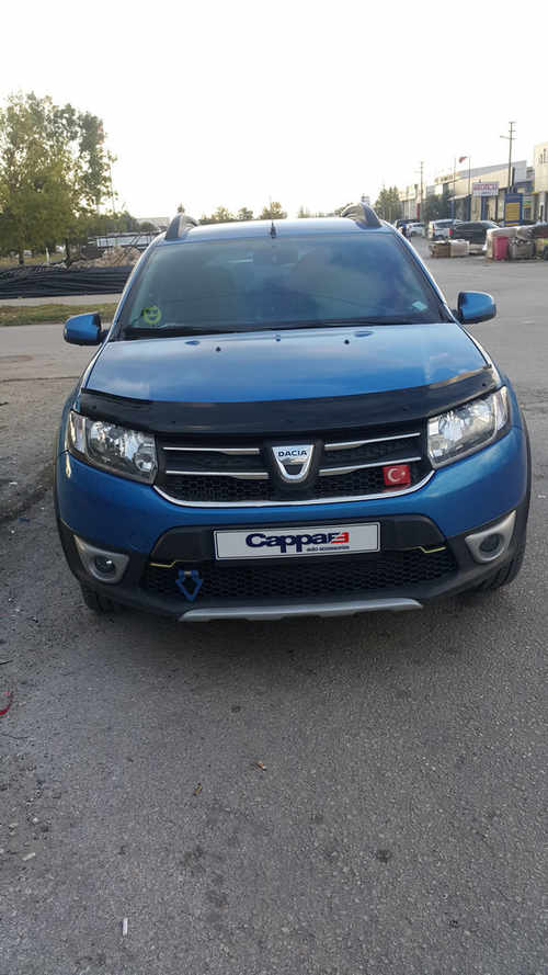 Дефлектор капота (EuroCap) для Dacia Logan III 2013↗ мм.