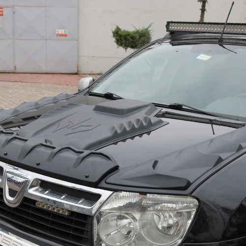 Накладка на капот (ABS) для Renault Duster 2008-2017 рр.