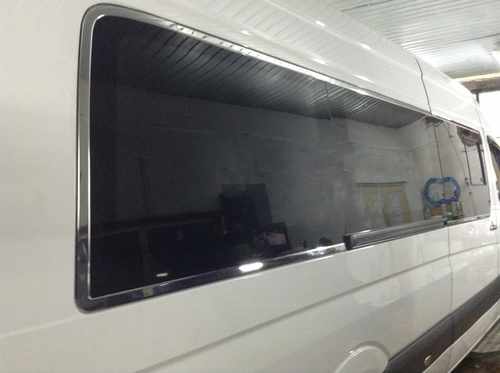 Повна окантовка вікон (нерж.) Omsa для Sprinter 2007-/VW Crafter 2006-