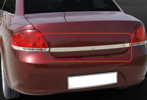Хром накладки для Fiat Linea 2006+ задня планка нерж Carmos (Туреччина)