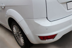 Накладки заднього рефлектора (2 шт, нерж) для Ford Focus II 2008-2011 рр.