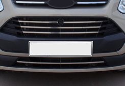 Накладки на решітку (5 шт, нерж.) для Ford Custom 2013↗ мм.