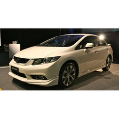 Накладка на передній бампер (під фарбування) для Honda Civic Sedan IX 2012-2016 рр.