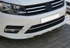 Хром накладки на бампер (3 шт, нерж) для VW Caddy 2015 - Omsa Line (Туреччина)