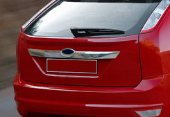 Хром накладка над номером на кришку багажника (нерж.) для Ford Focus 2005-2011