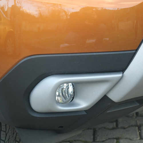 Накладки на протитуманки (ABS, сіра) для Renault Duster 2018↗ мм.