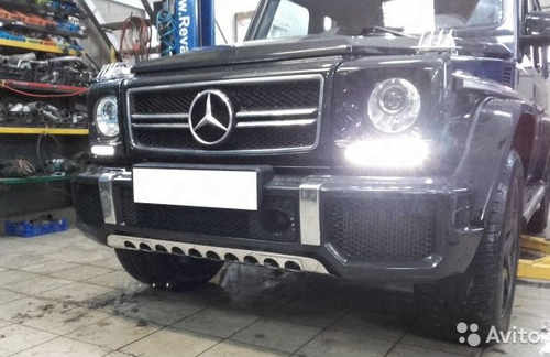 Захист переднього бампера для Mercedes G сlass W463 1990-2018рр.