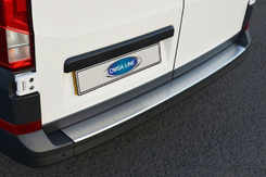 Накладка на задній бампер (Omsa, нерж) Матова для Volkswagen Crafter 2017↗ мм.