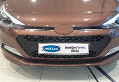 Накладки на решітку 2014-2018 (2 шт, нерж) для Hyundai I-20 2014-2020 рр.