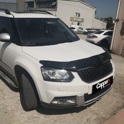 Дефлектор капота 2013-2022 (EuroCap) для Skoda Yeti 2010↗ мм.
