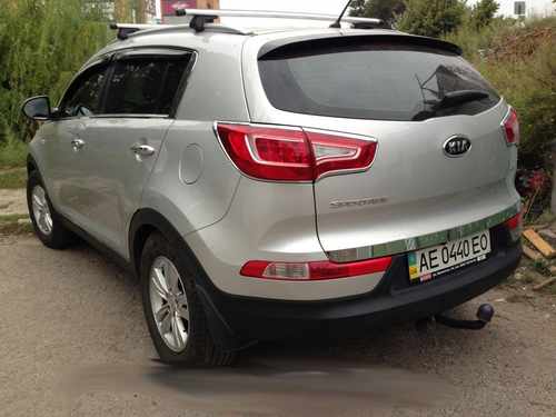 Хром накладка нижньої кромки багажника Kia Sportage R 2010-2015 (нержавіюча сталь)