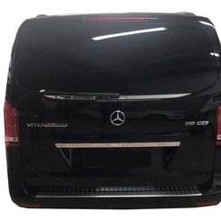 Накладка над номером широка (нерж) для Mercedes Vito 447 2015+ Omsa Line