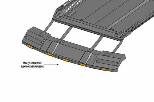 Козирок лобового скла під багажник DAKAR (LED) для Volkswagen Amarok