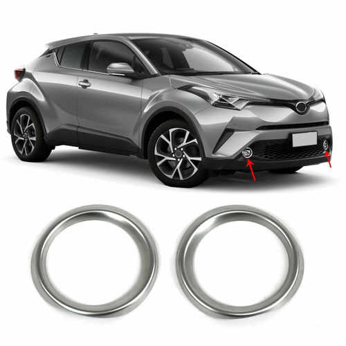 Накладки на противотуманки (2 шт, нерж) для Toyota C-HR