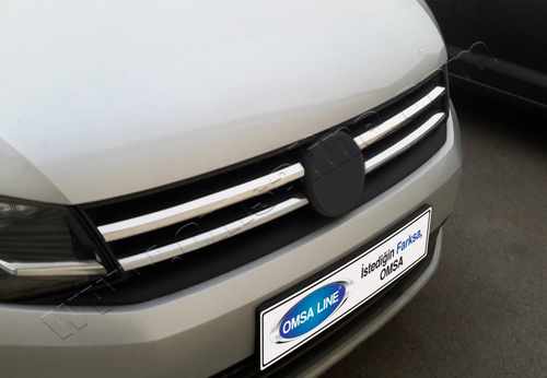 Хром накладки на решітку (2 шт., нерж) для VW Caddy 2015 - Omsa Line (Туреччина)