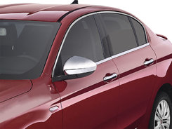 Нижні молдинги стекол хром (нерж) SW (6 штук) для Fiat Tipo 2016↗ мм.