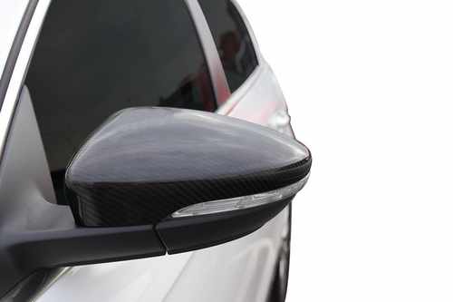 Накладки на дзеркала (2 шт, натуральний карбон) для Volkswagen Scirocco