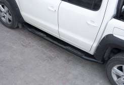 Бокові пороги Amazon Black (2 шт., чорні) для Volkswagen Amarok